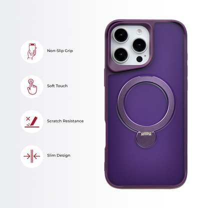 RUGGED 180 DEGREE MAGSAFE CASE PURPLE - IPHONE 16 PRO MAX