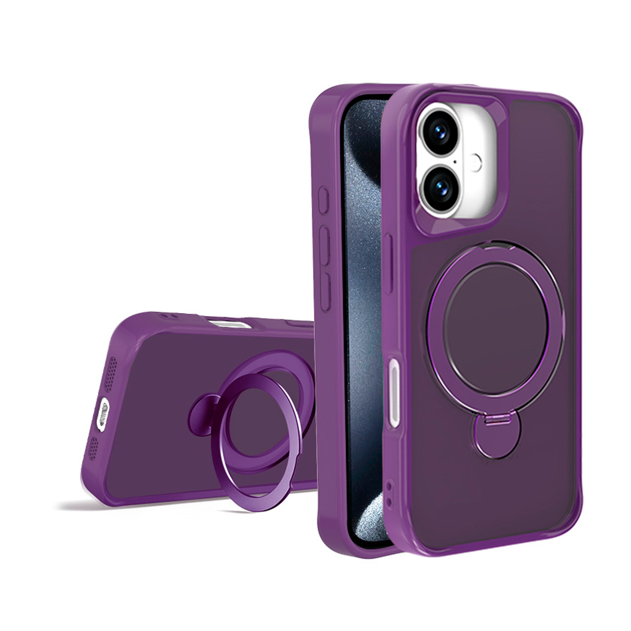 RUGGED 180 DEGREE MAGSAFE CASE PURPLE - IPHONE 16 PLUS